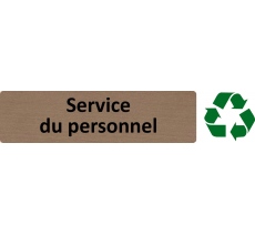 Plaque de porte économique " Service du personnel "