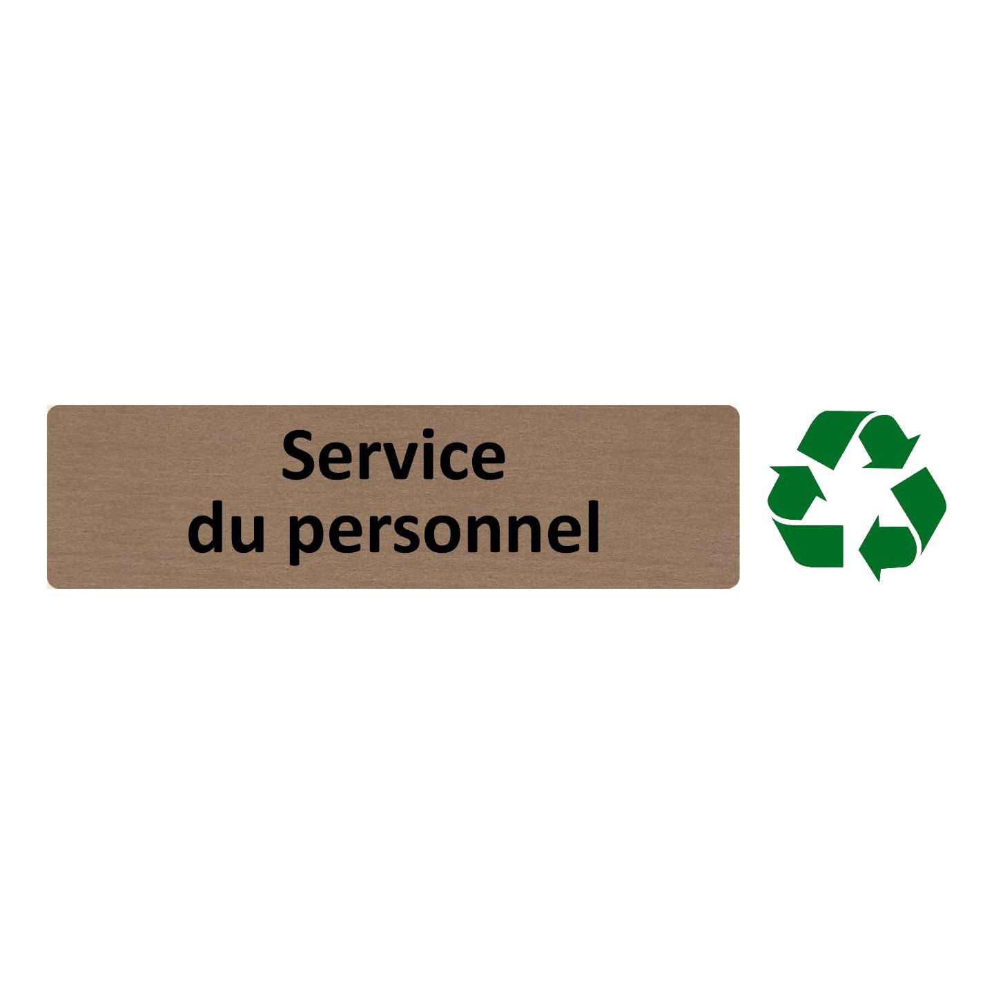 Plaque de porte économique " Service du personnel "