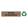 Plaque de porte économique " Service du personnel "