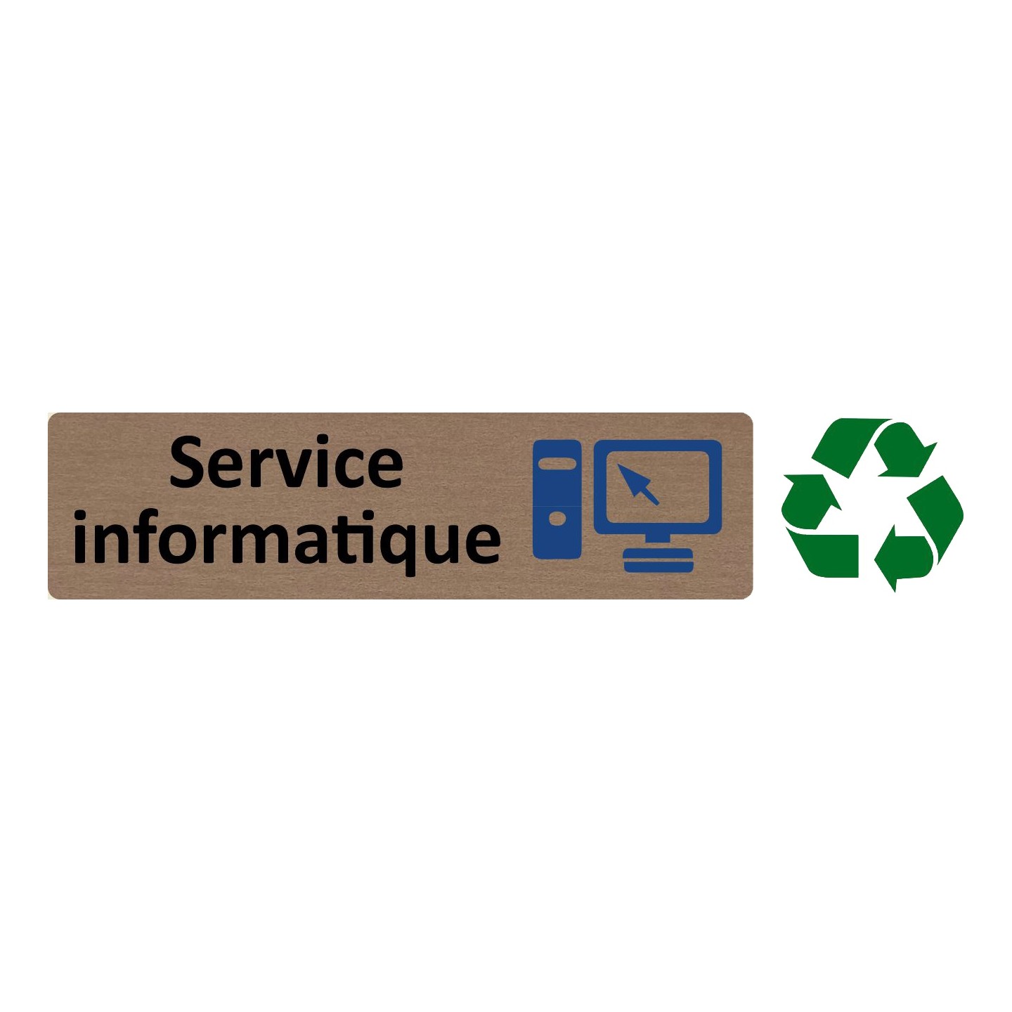Plaque de porte économique " Service informatique "