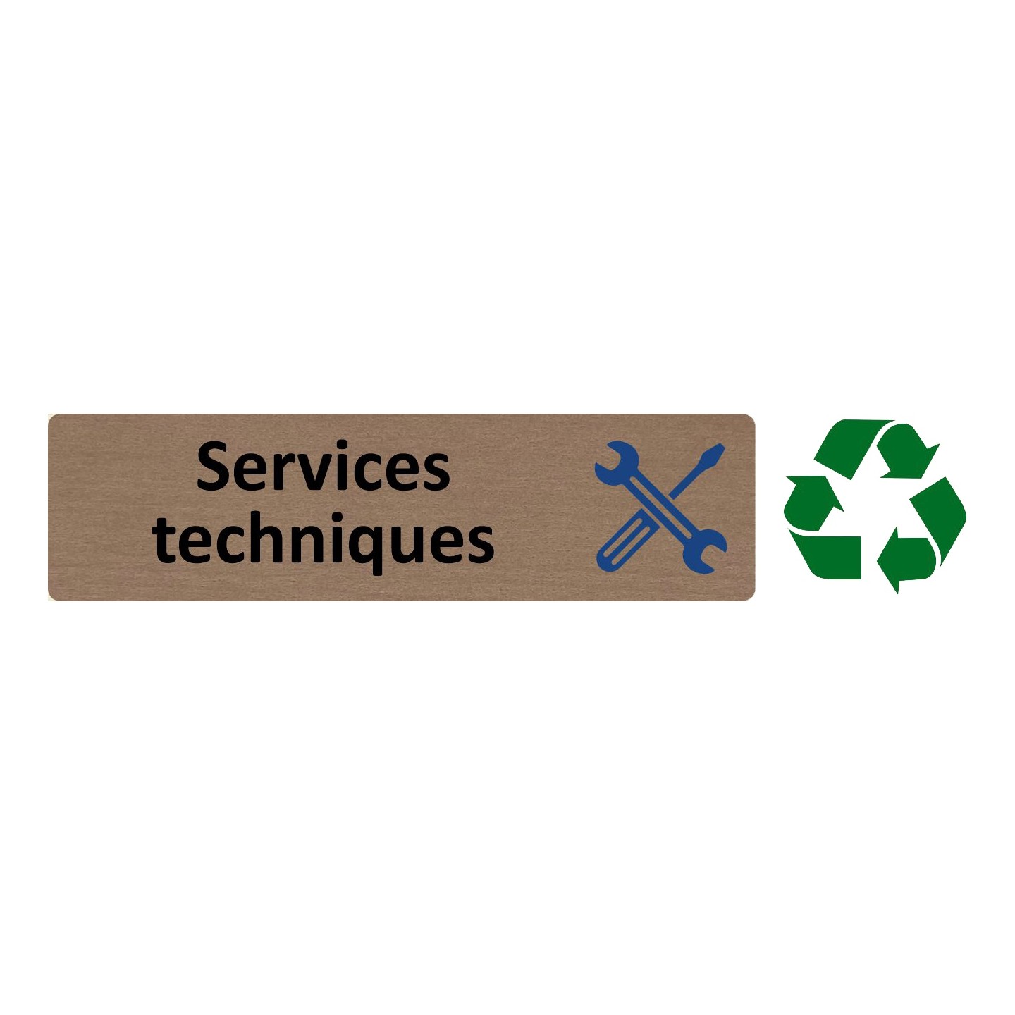 Plaque de porte économique " Services techniques "