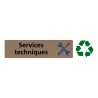 Plaque de porte économique " Services techniques "