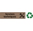 Plaque de porte économique " Services techniques "