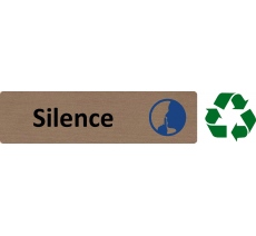 Plaque de porte standard en bois 2.0 " Silence "