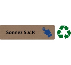 Plaque de porte économique " Sonnez svp "