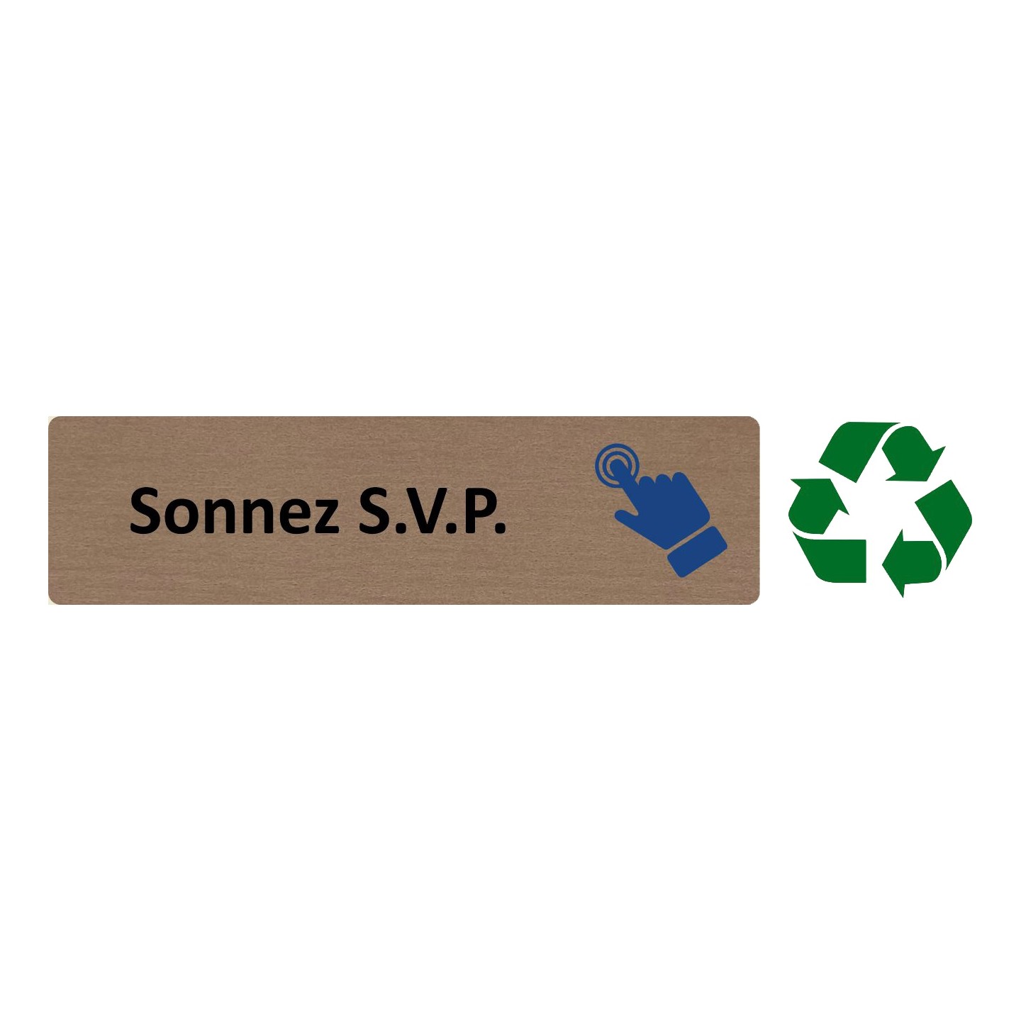 Plaque de porte économique " Sonnez svp "