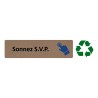 Plaque de porte économique " Sonnez svp "