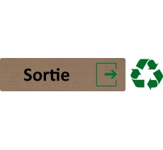 Plaque de porte standard en bois 2.0 " Sortie "