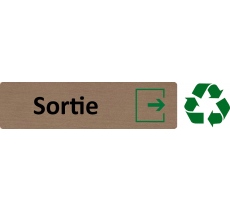 Plaque de porte économique " Sortie "