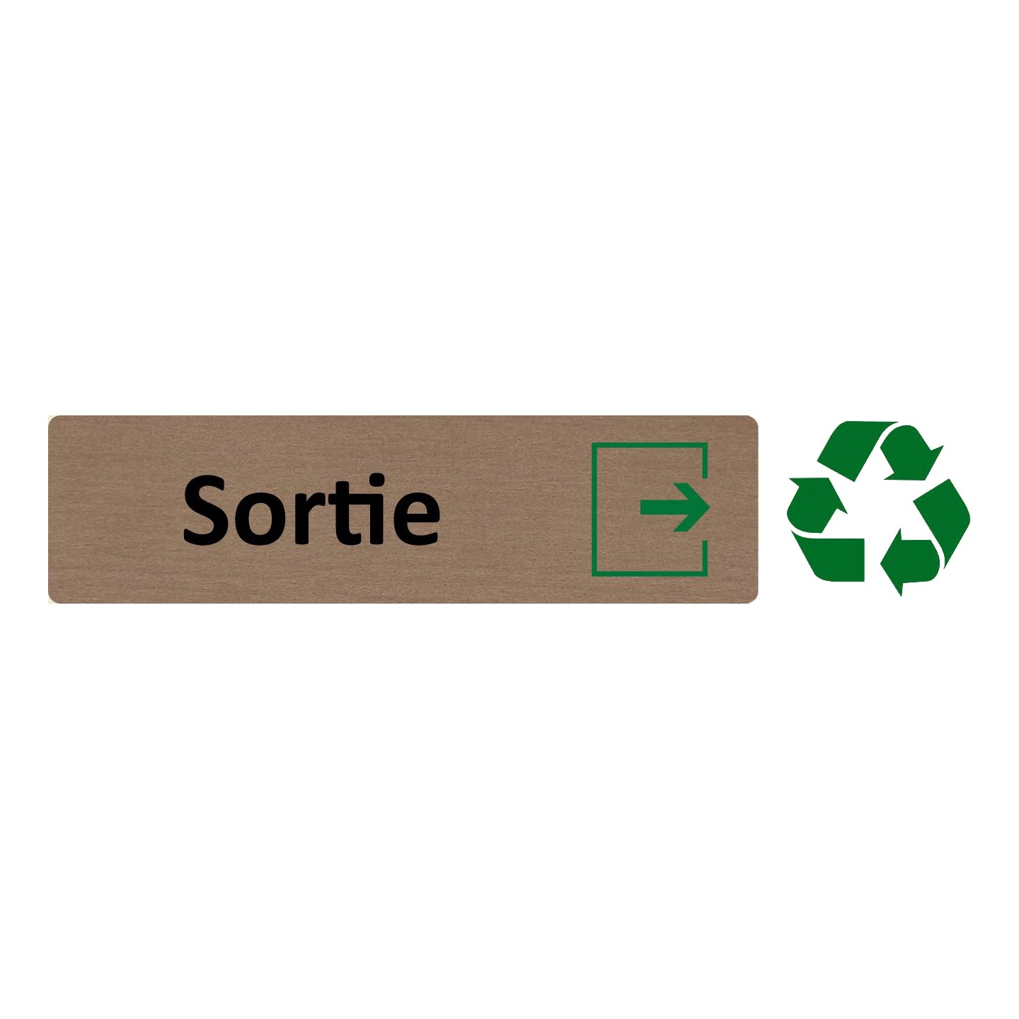 Plaque de porte économique " Sortie "
