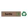 Plaque de porte économique " Sortie "