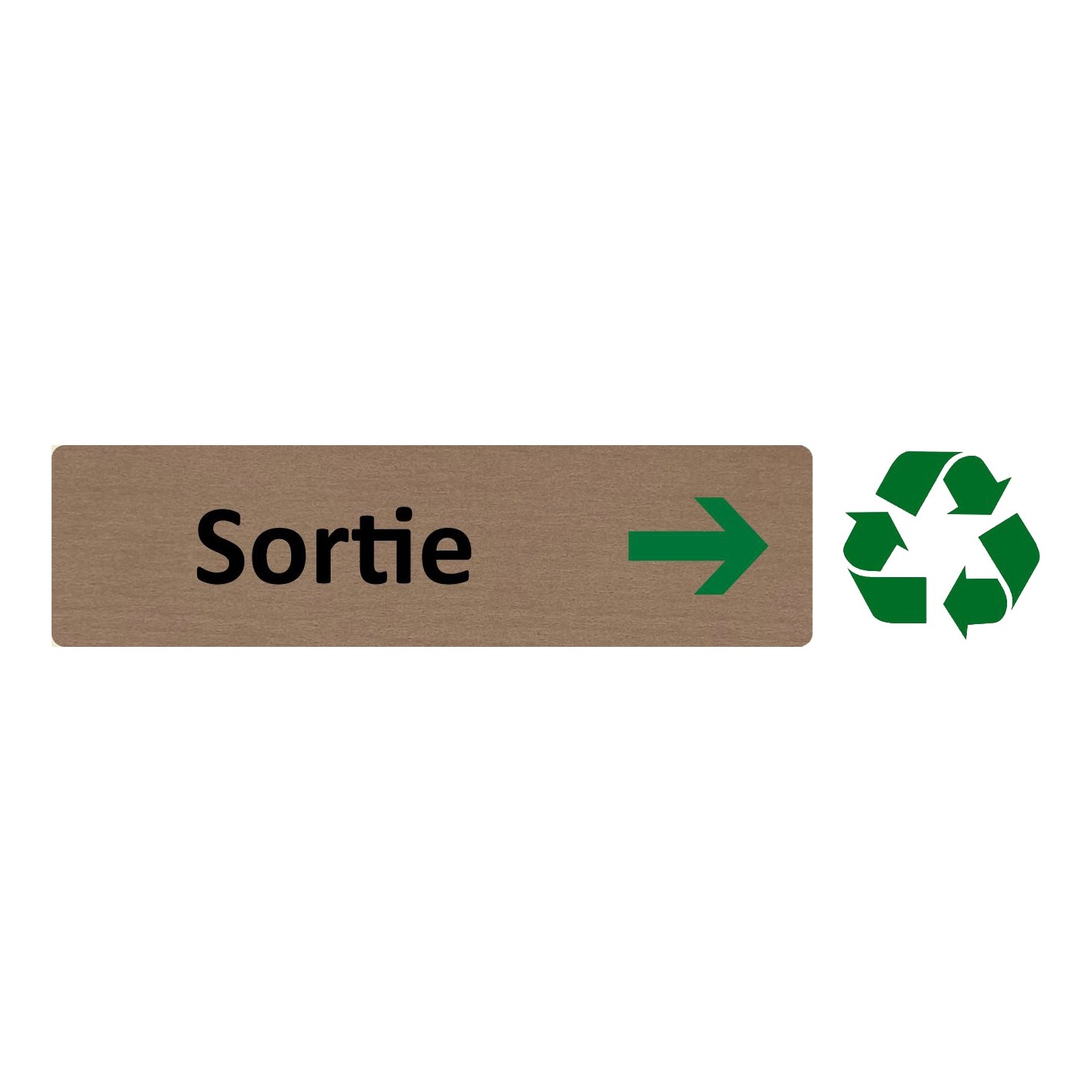 Plaque de porte économique " Sortie à droite "