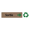 Plaque de porte économique " Sortie à droite "