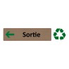Plaque de porte économique " Sortie à gauche "