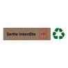 Plaque de porte économique " Sortie interdite "