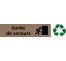 Plaque de porte économique " Sortie de secours "