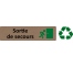 Plaque de porte économique " Sortie de secours "