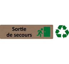 Plaque de porte économique " Sortie de secours "