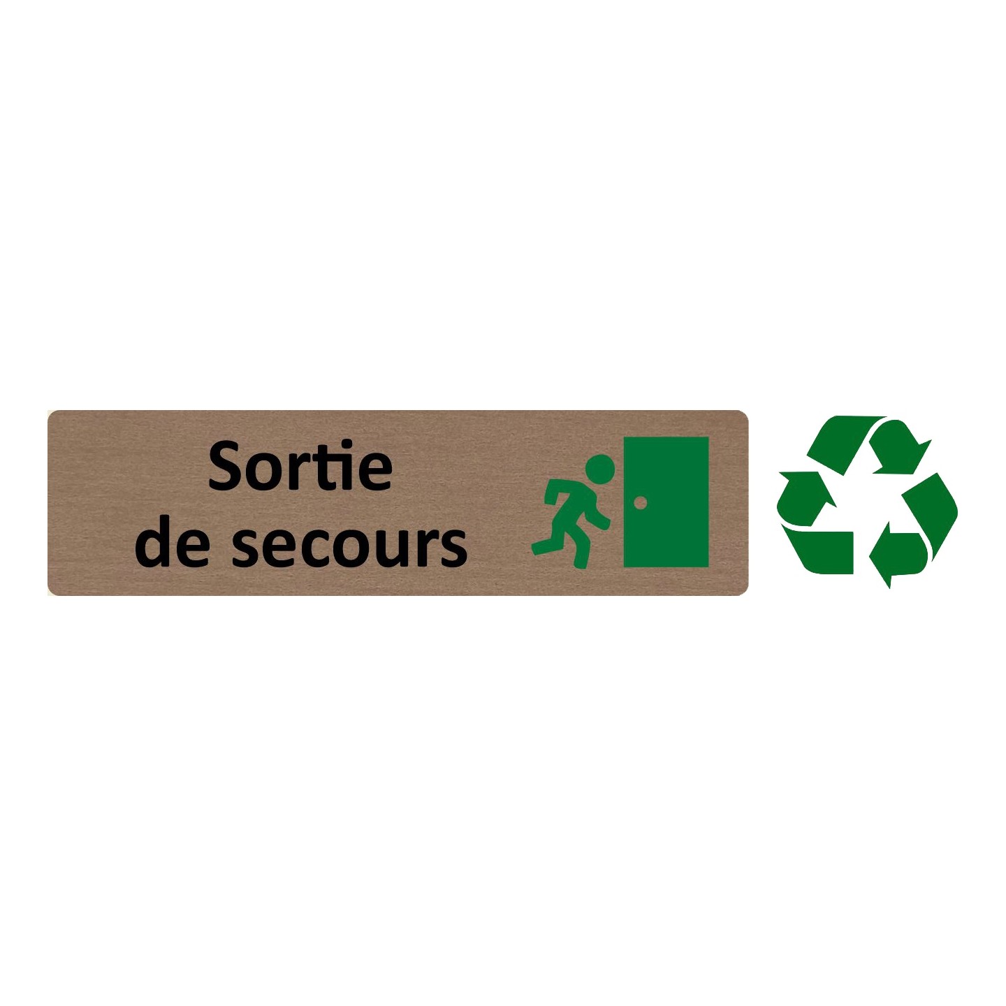 Plaque de porte économique " Sortie de secours "