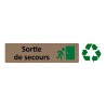 Plaque de porte économique " Sortie de secours "