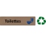 Plaque de porte économique " Toilettes "