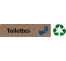 Plaque de porte économique " Toilettes "