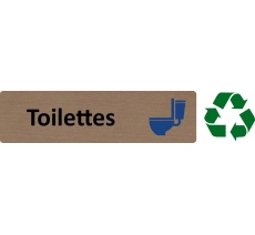 Plaque de porte standard en bois 2.0 " Toilettes "