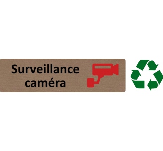 Plaque de porte économique " Surveillance caméra "