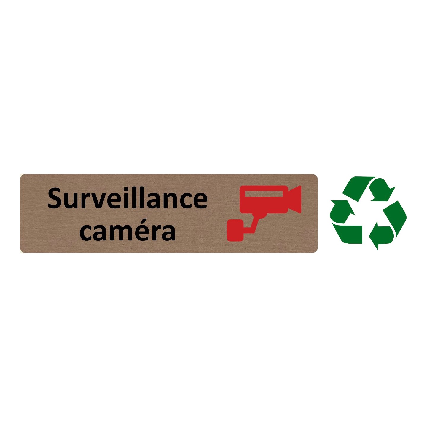 Plaque de porte économique " Surveillance caméra "