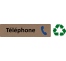 Plaque de porte économique " Téléphone "