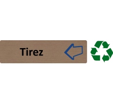 Plaque de porte économique " Tirez "