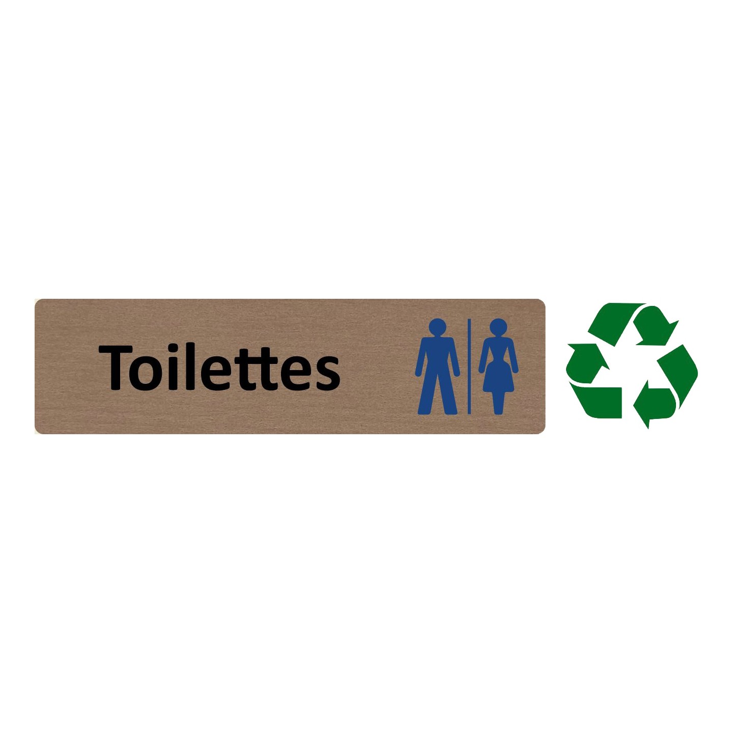 Plaque de porte économique " Toilettes mixtes "