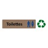 Plaque de porte économique " Toilettes mixtes "