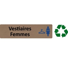 Plaque de porte économique " Vestiaires femmes "