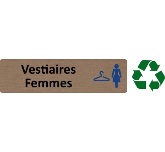 Plaque de porte économique " Vestiaires femmes "