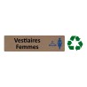 Plaque de porte économique " Vestiaires femmes "