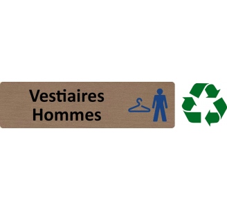 Plaque de porte économique " Vestiaires hommes "