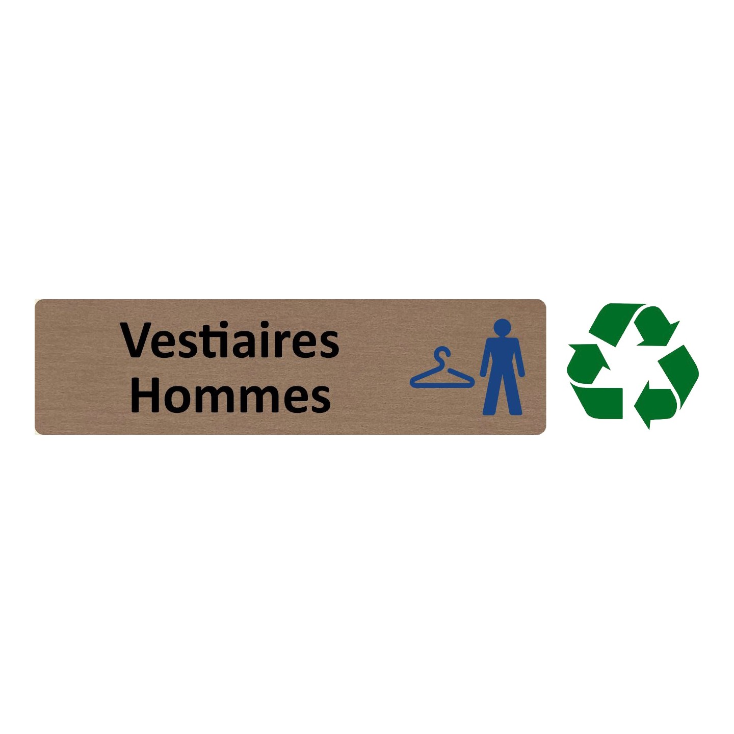 Plaque de porte économique " Vestiaires hommes "