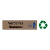 Plaque de porte économique " Vestiaires hommes "