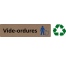 Plaque de porte économique " Vide-ordures "