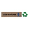 Plaque de porte économique " Vide-ordures "