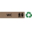 Plaque de porte économique " WC mixtes "