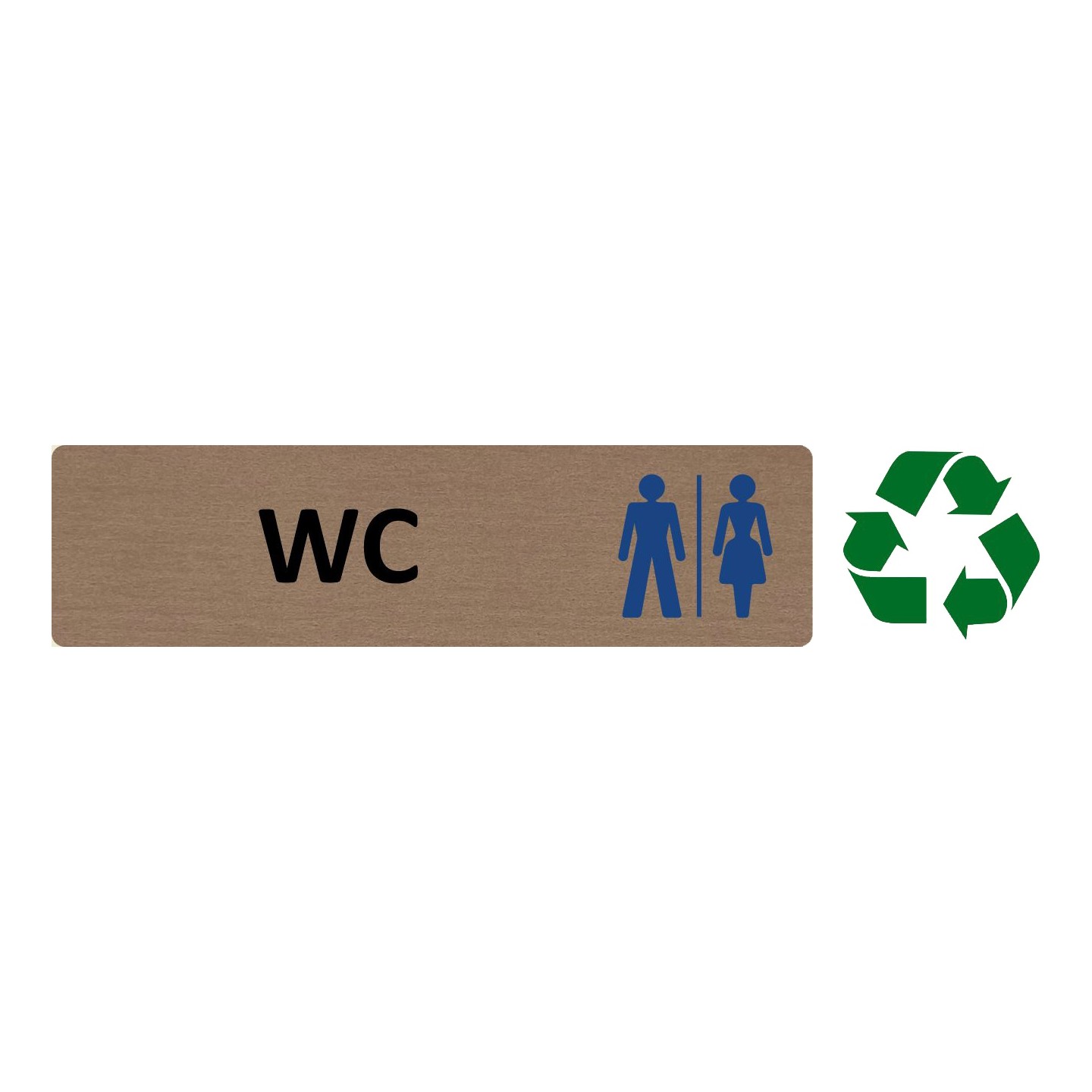 Plaque de porte économique " WC mixtes "