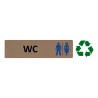 Plaque de porte économique " WC mixtes "