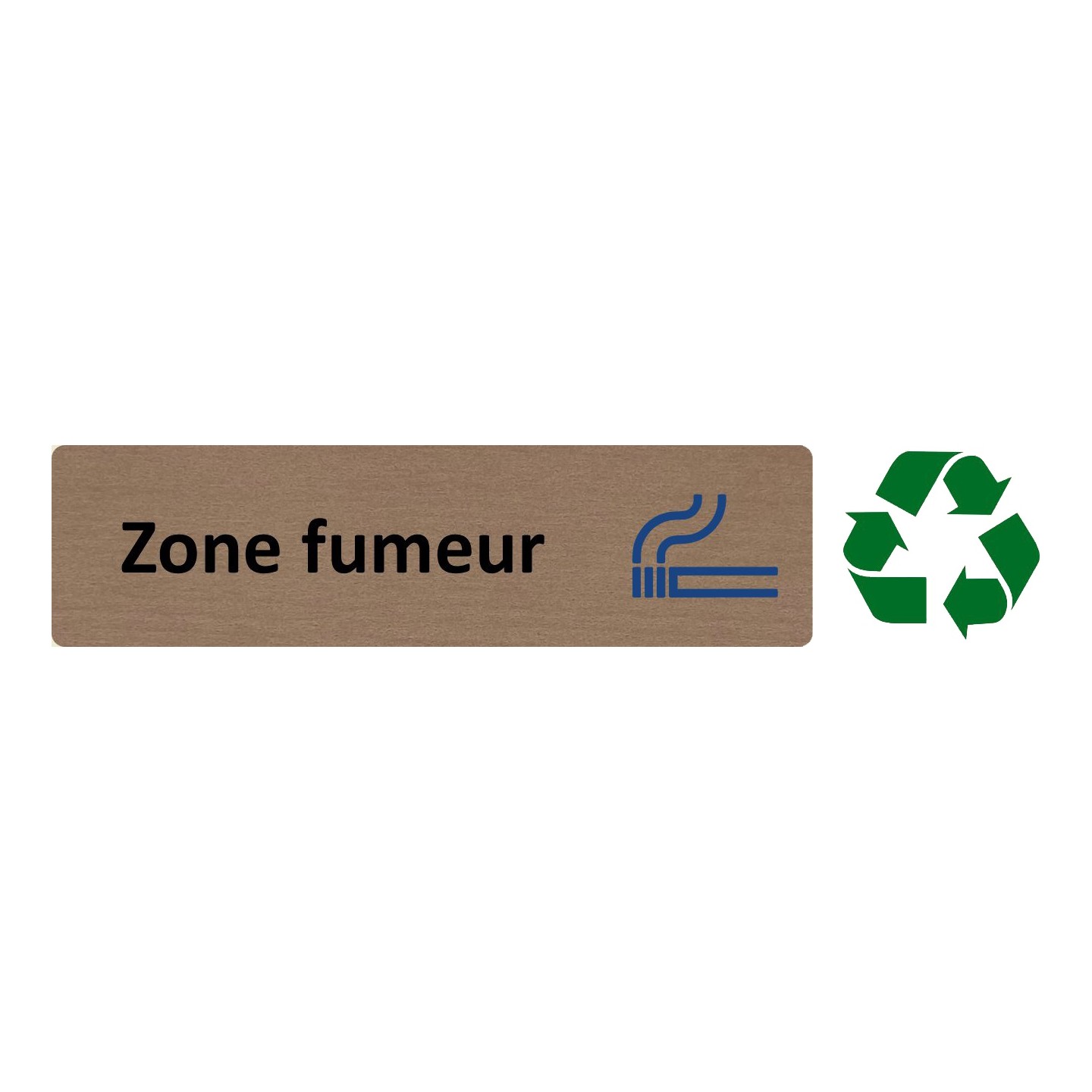 Plaque de porte économique " Zone fumeur "