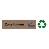 Plaque de porte économique " Zone fumeur "