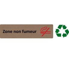 Plaque de porte économique " Zone non fumeur "