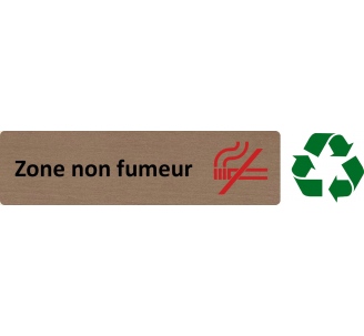 Plaque de porte économique " Zone non fumeur "