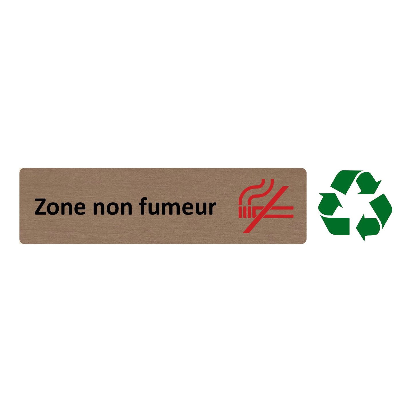 Plaque de porte économique " Zone non fumeur "