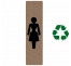 Plaque de porte économique " Logo femme "